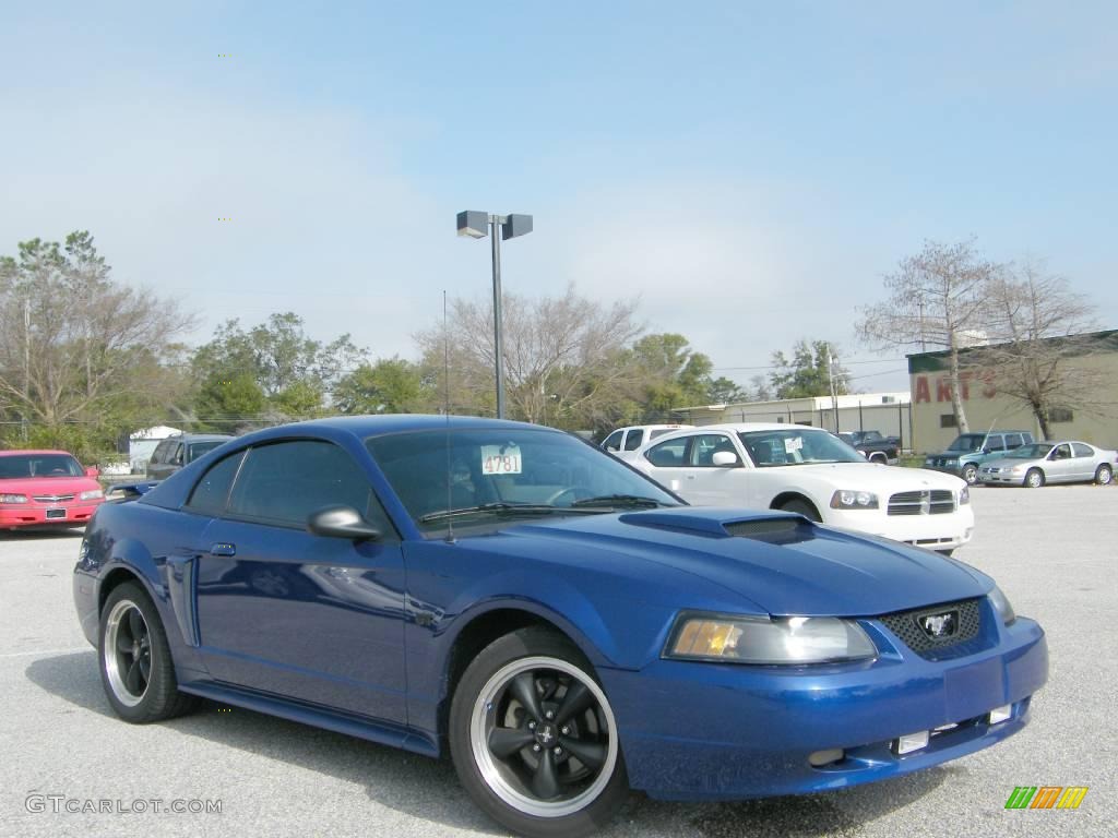 2002 Mustang GT Coupe - Sonic Blue Metallic / Dark Charcoal photo #7