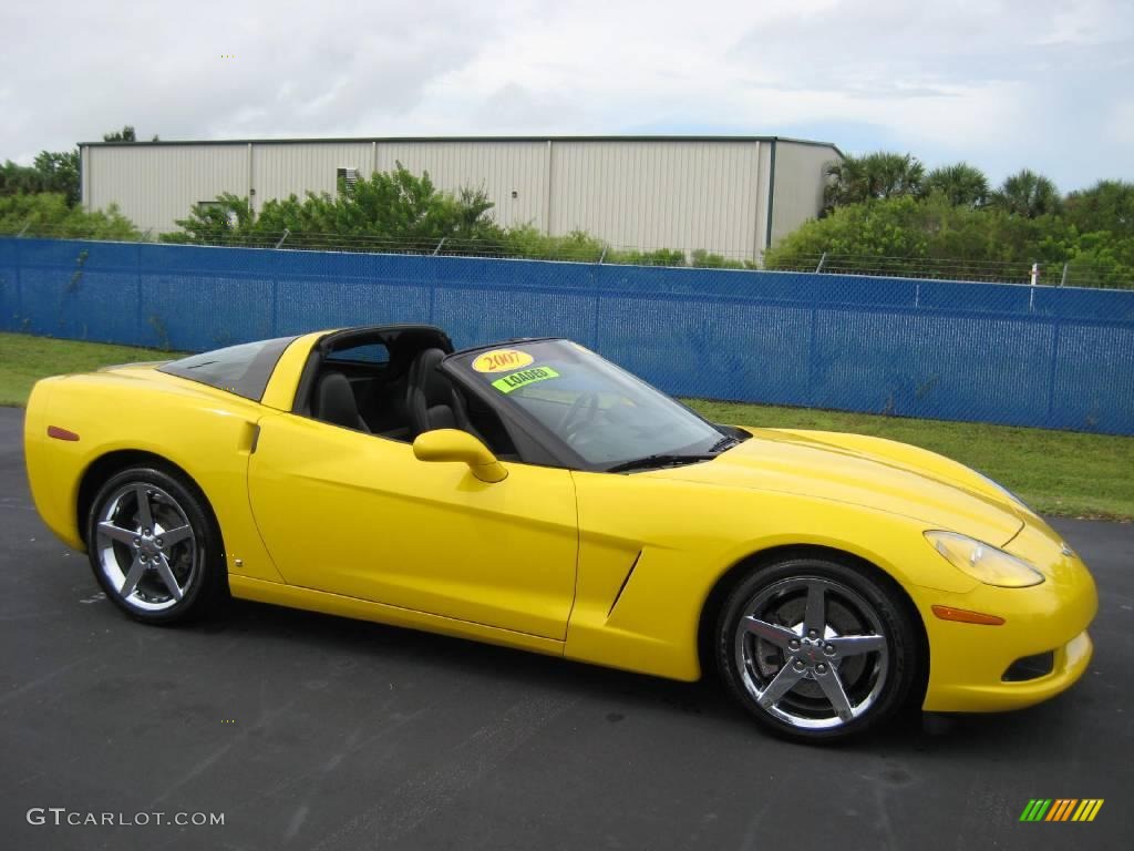 2007 Corvette Coupe - Velocity Yellow / Ebony photo #29