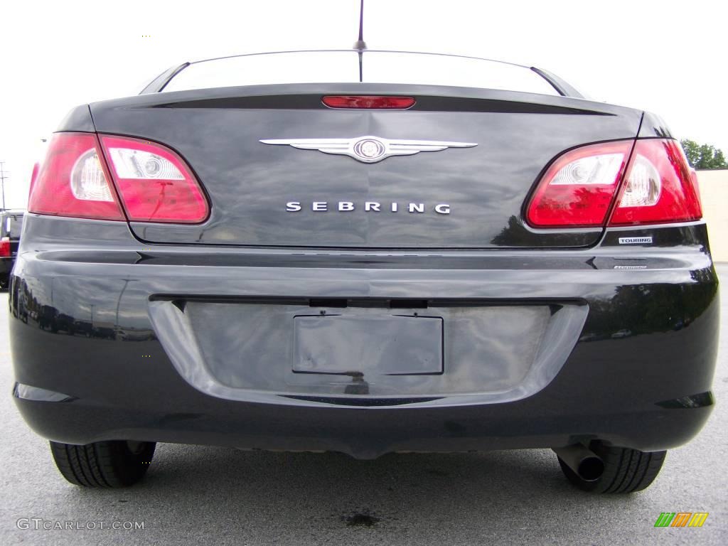 2007 Sebring Touring Sedan - Brilliant Black Crystal Pearl / Dark Slate Gray/Light Slate Gray photo #6