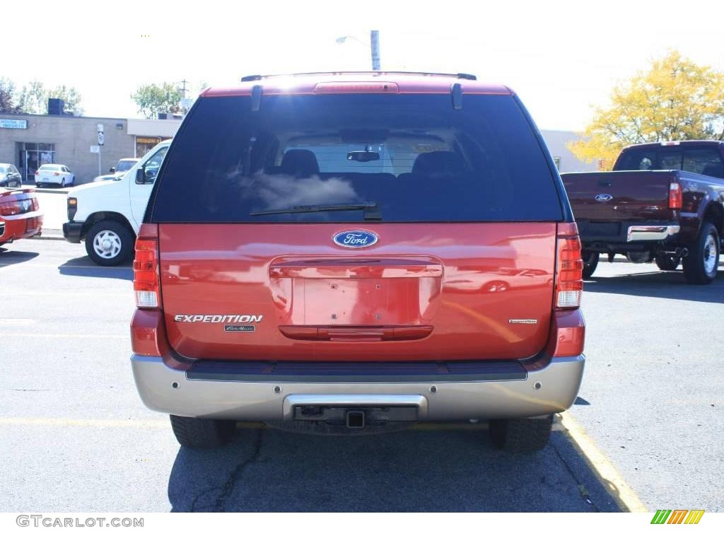 2003 Expedition Eddie Bauer 4x4 - Laser Red Tinted Metallic / Medium Parchment photo #5