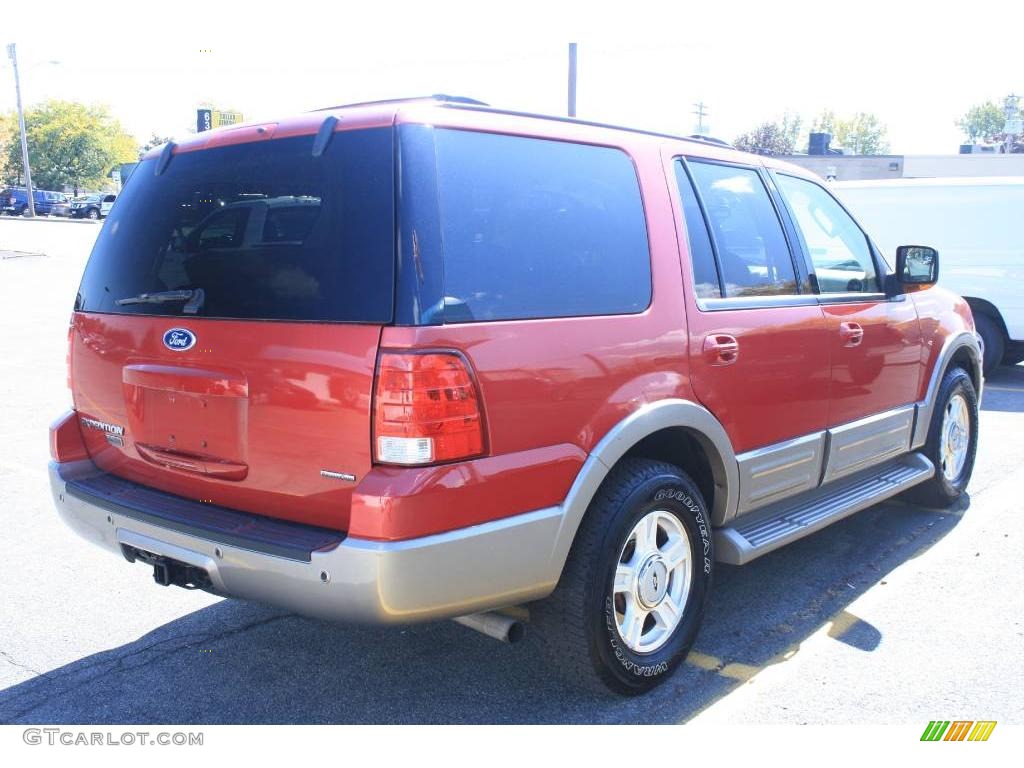2003 Expedition Eddie Bauer 4x4 - Laser Red Tinted Metallic / Medium Parchment photo #6