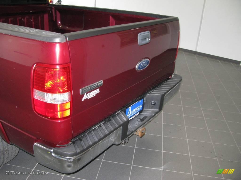 2005 F150 XLT SuperCab - Dark Toreador Red Metallic / Tan photo #4