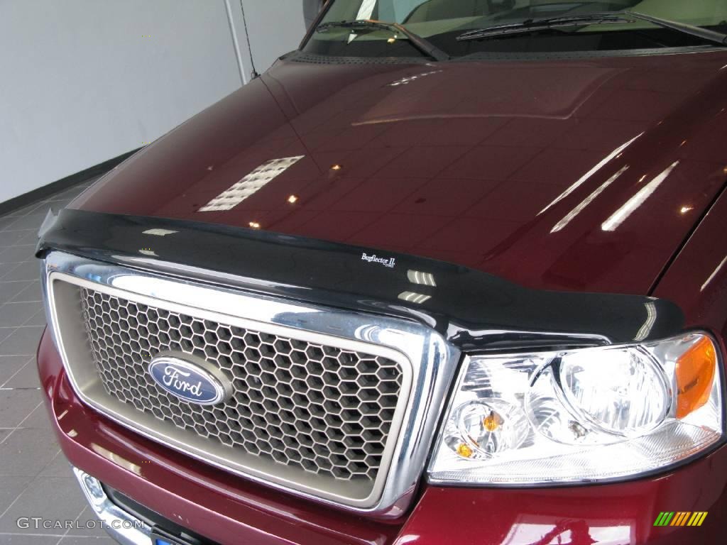 2005 F150 XLT SuperCab - Dark Toreador Red Metallic / Tan photo #8