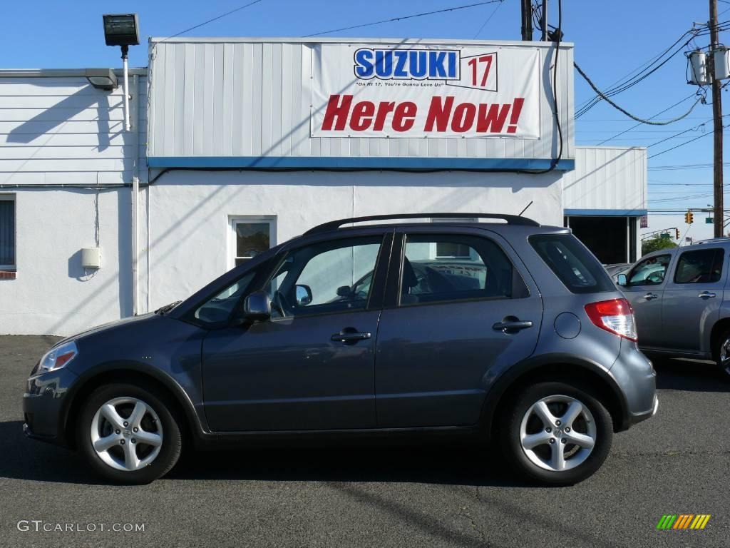 2008 SX4 Crossover AWD - Azure Grey Metallic / Black photo #1