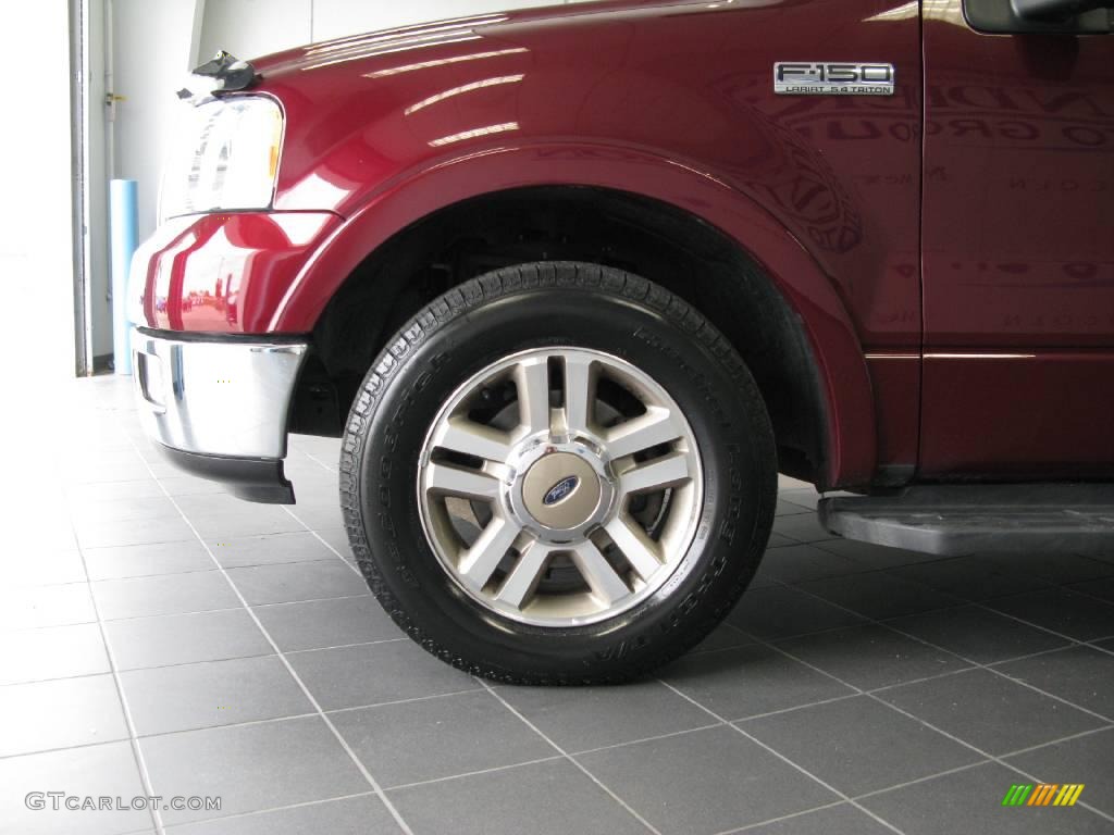 2005 F150 XLT SuperCab - Dark Toreador Red Metallic / Tan photo #27