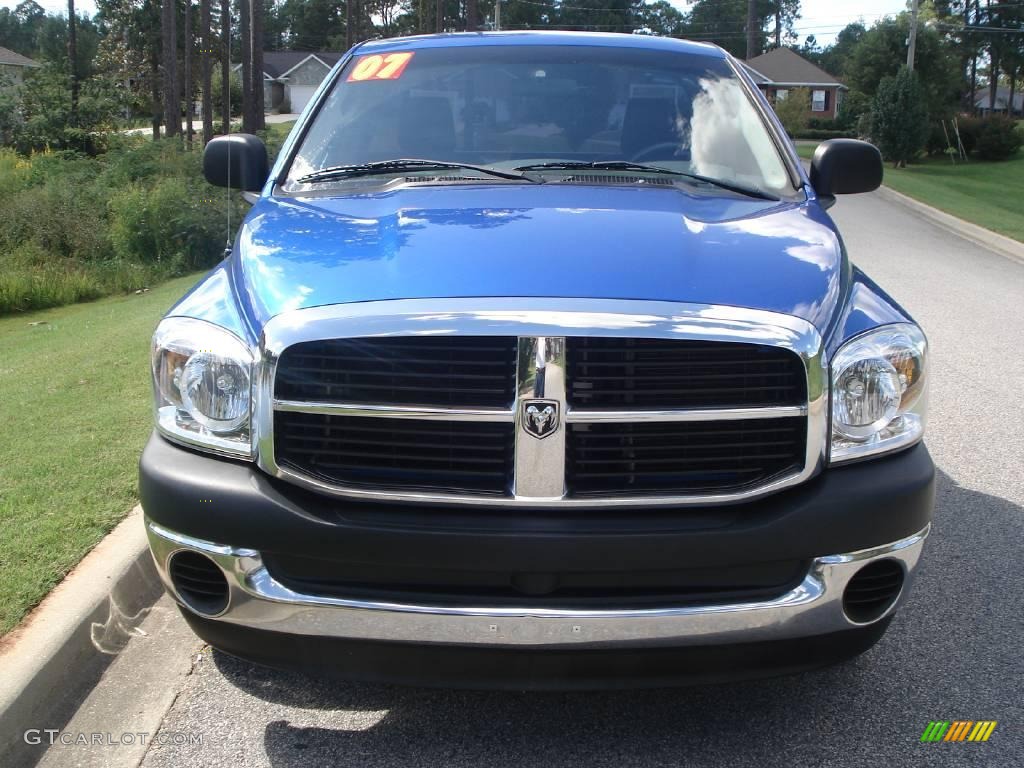 2007 Ram 1500 SXT Regular Cab - Electric Blue Pearl / Medium Slate Gray photo #3