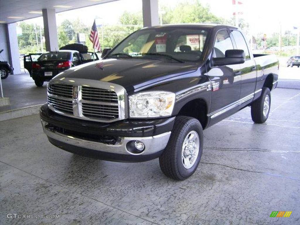 2009 Ram 2500 Big Horn Edition Quad Cab 4x4 - Brilliant Black Crystal Pearl / Medium Slate Gray photo #1