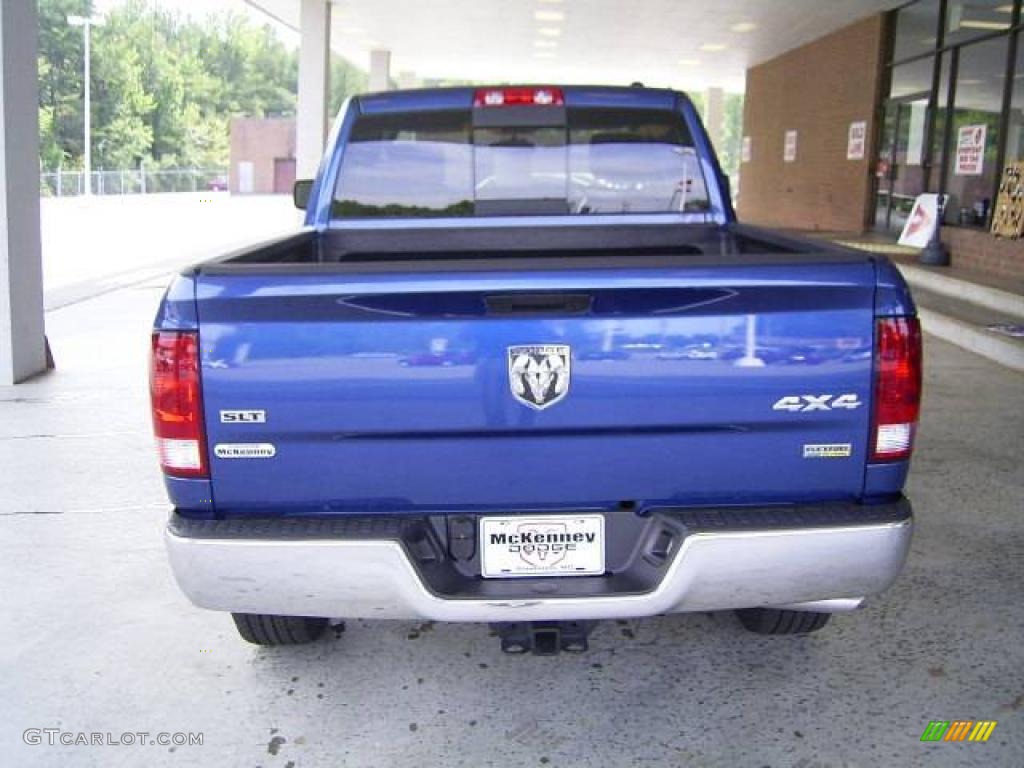 2009 Ram 1500 SLT Quad Cab 4x4 - Deep Water Blue Pearl / Dark Slate/Medium Graystone photo #3