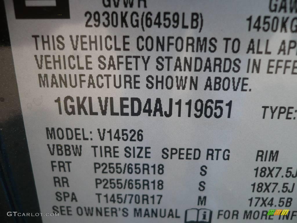 2010 Acadia SLE AWD - Carbon Black Metallic / Ebony photo #10