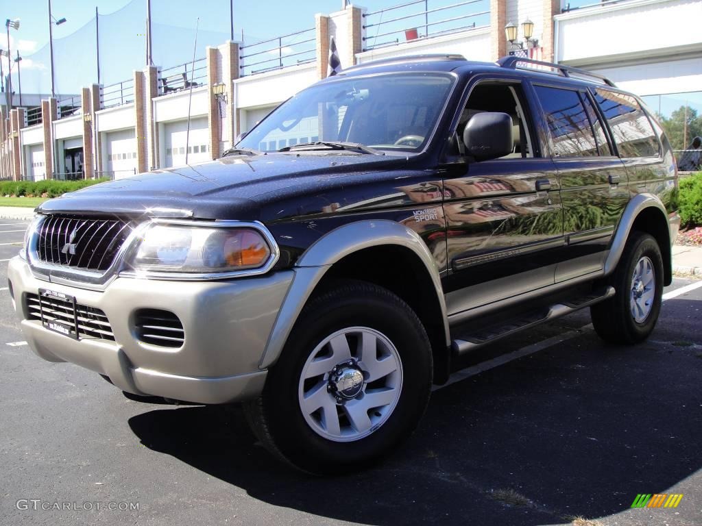 2003 Montero Sport XLS 4x4 - Solano Black Pearl / Tan photo #1