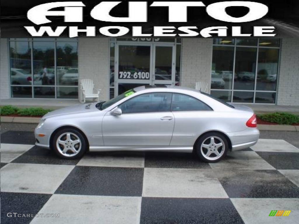 2003 CLK 500 Coupe - Brilliant Silver Metallic / Charcoal photo #1