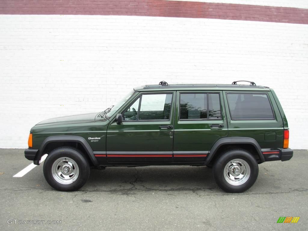 1996 Cherokee Sport - Moss Green Pearl / Gray photo #2