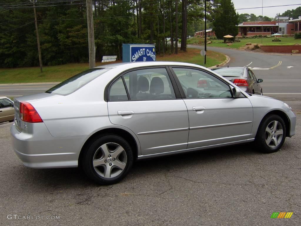2004 Civic EX Sedan - Satin Silver Metallic / Gray photo #4
