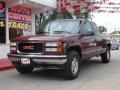 1995 Dark Hunt Club Red Metallic GMC Sierra 1500 SLE Extended Cab 4x4  photo #6