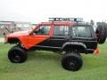 1992 Orange/Black Jeep Cherokee Sport 4x4  photo #2