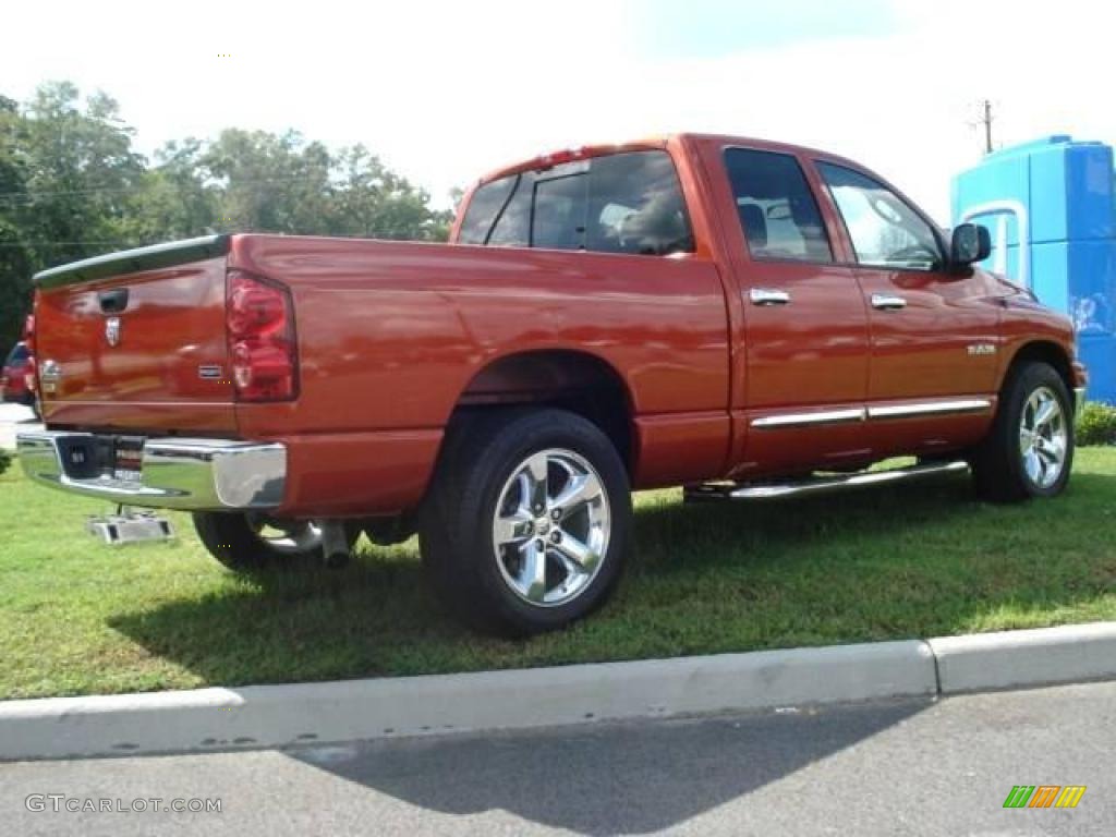 2008 Ram 1500 Big Horn Edition Quad Cab - Sunburst Orange Pearl / Medium Slate Gray photo #5