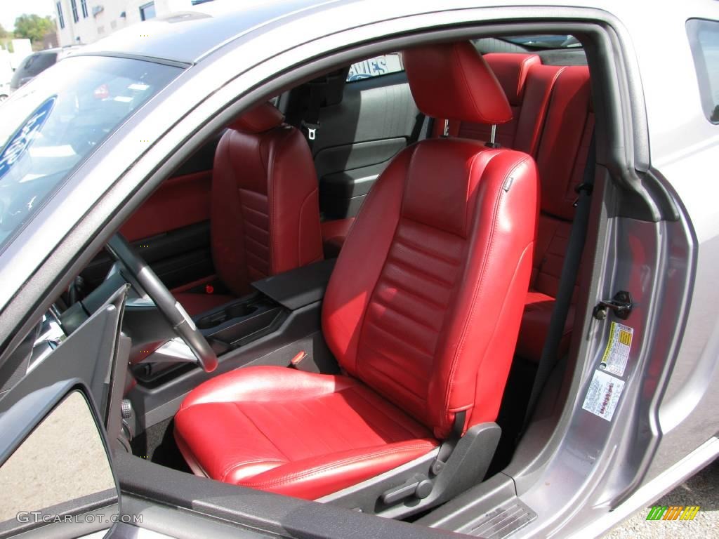 2006 Mustang GT Premium Coupe - Tungsten Grey Metallic / Red/Dark Charcoal photo #8