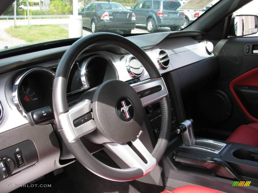 2006 Mustang GT Premium Coupe - Tungsten Grey Metallic / Red/Dark Charcoal photo #9