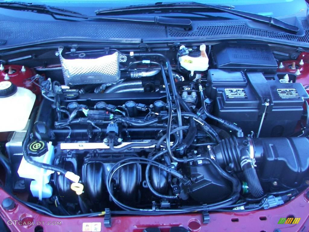 2006 Focus ZX4 SE Sedan - Dark Toreador Red Metallic / Dark Flint/Light Flint photo #8