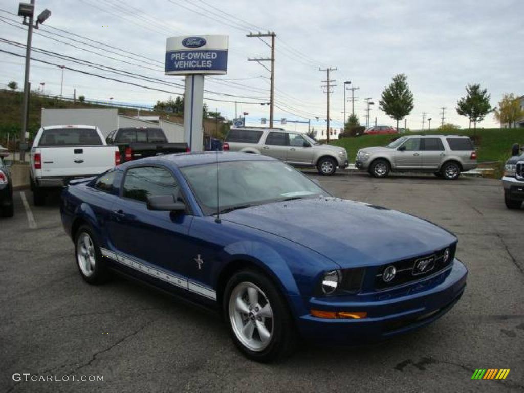 2007 Mustang V6 Premium Coupe - Vista Blue Metallic / Dark Charcoal photo #1