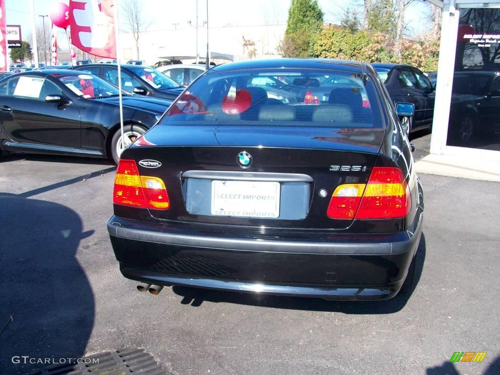 2003 3 Series 325i Sedan - Jet Black / Black photo #8