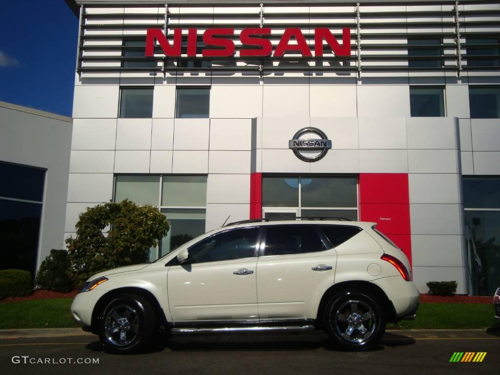 2005 Murano SL AWD - Glacier Pearl White / Cafe Latte photo #6