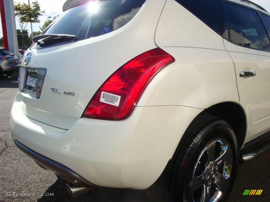 2005 Murano SL AWD - Glacier Pearl White / Cafe Latte photo #22