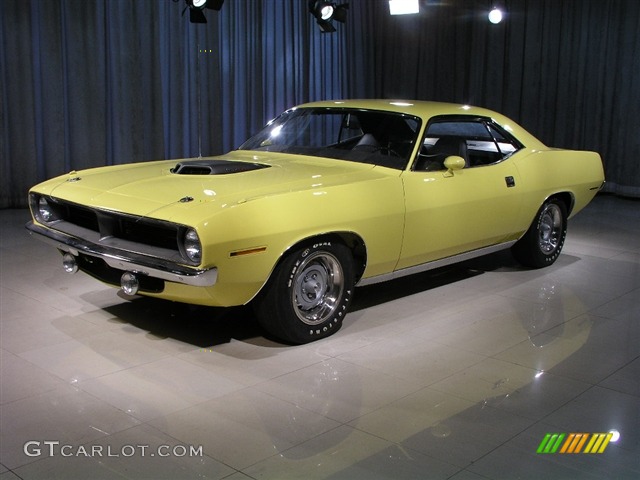 Lemon Twist Yellow 1970 Plymouth Cuda Standard Cuda Model Exterior Photo #186815