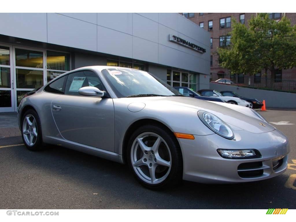 2007 911 Carrera Coupe - Arctic Silver Metallic / Black photo #1