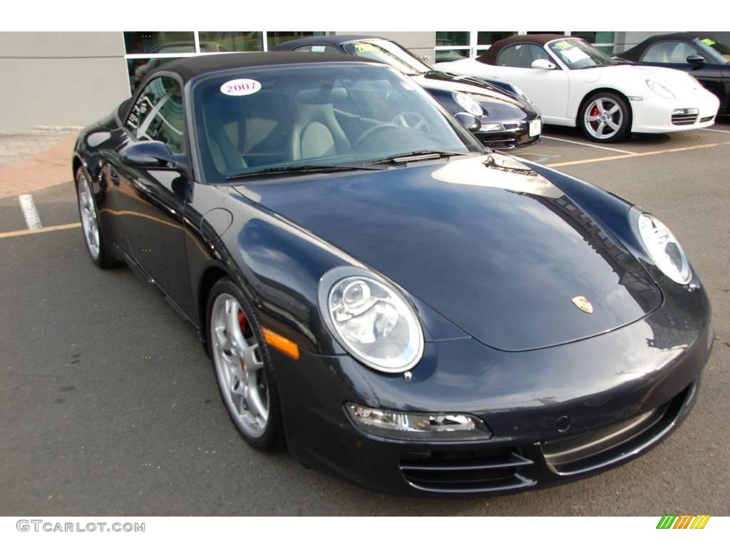 2007 911 Carrera S Cabriolet - Atlas Grey Metallic / Black/Stone Grey photo #3