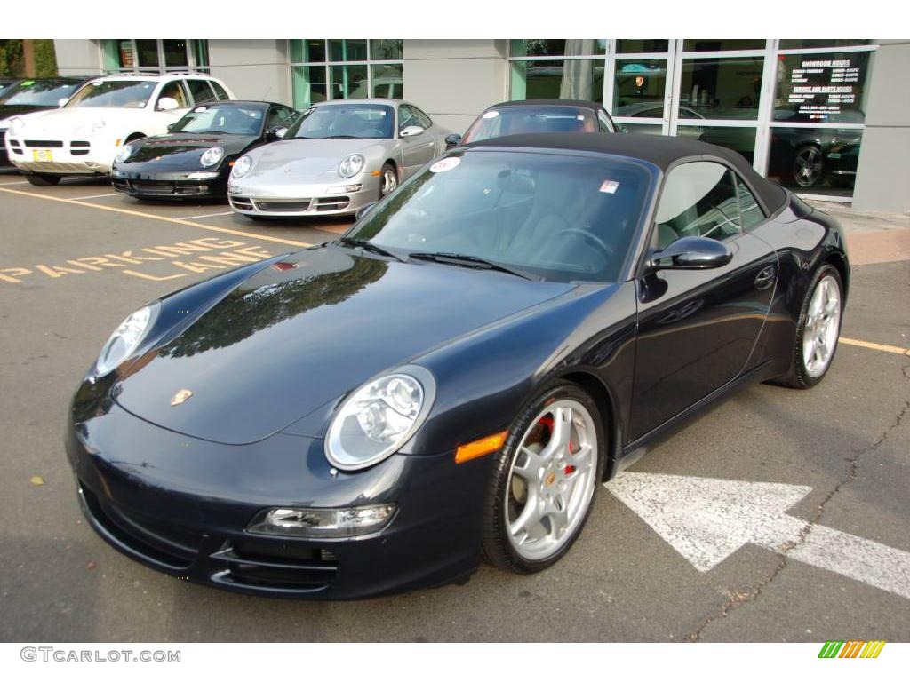 2007 911 Carrera S Cabriolet - Atlas Grey Metallic / Black/Stone Grey photo #12