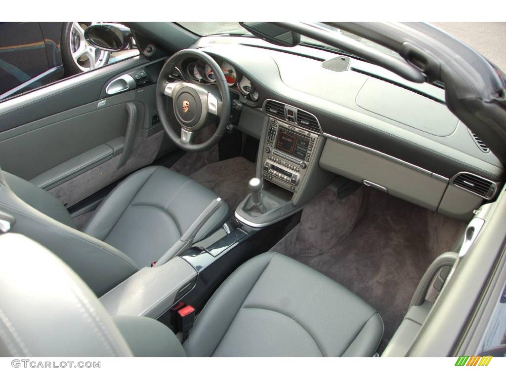 2007 911 Carrera S Cabriolet - Atlas Grey Metallic / Black/Stone Grey photo #23
