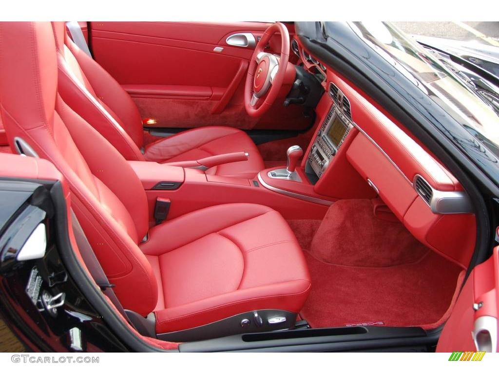 2008 911 Carrera 4S Cabriolet - Basalt Black Metallic / Carrera Red photo #21