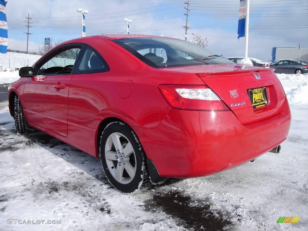 2007 Civic EX Coupe - Rallye Red / Gray photo #3