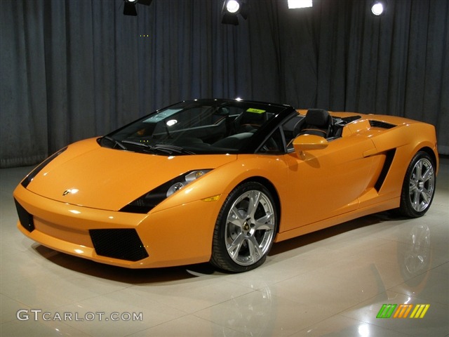 2008 Gallardo Spyder E-Gear - Pearl Orange / Black photo #1