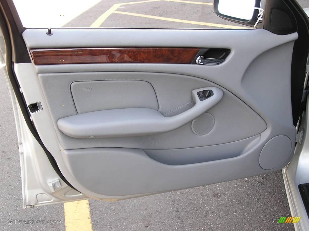 2000 3 Series 323i Sedan - Titanium Silver Metallic / Grey photo #12