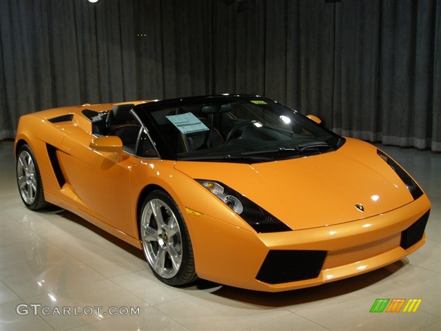 2008 Gallardo Spyder E-Gear - Pearl Orange / Black photo #3