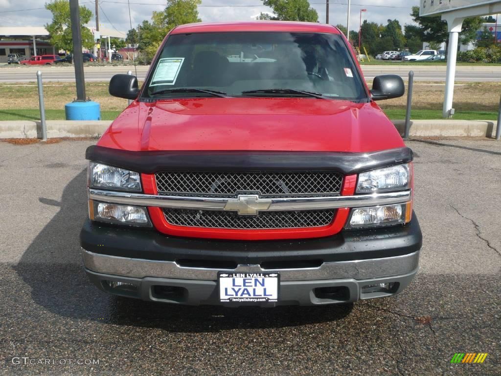 2003 Silverado 1500 LS Extended Cab - Victory Red / Dark Charcoal photo #2