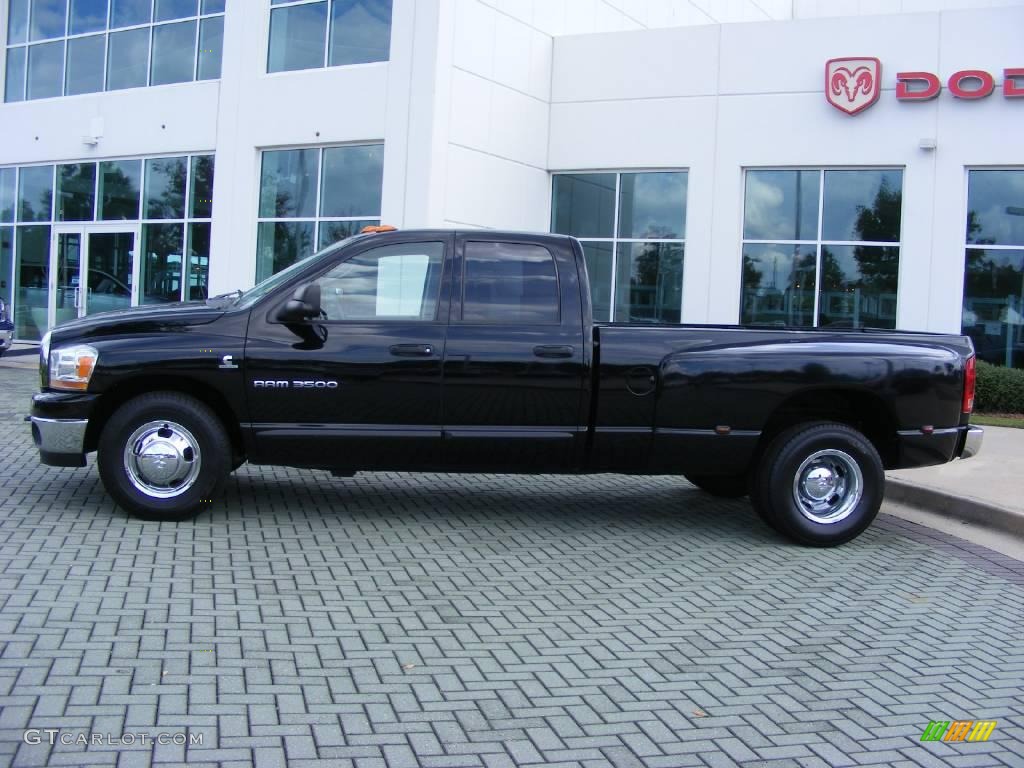 2006 Black Dodge Ram 3500 Slt Quad Cab Dually 18695728 Photo 2