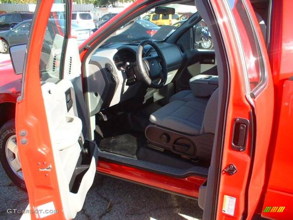 2005 F150 STX Regular Cab - Bright Red / Medium Flint Grey photo #7