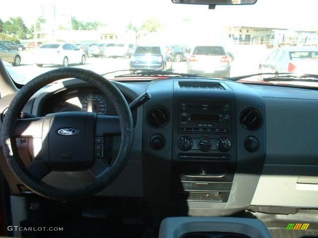 2005 F150 STX Regular Cab - Bright Red / Medium Flint Grey photo #10