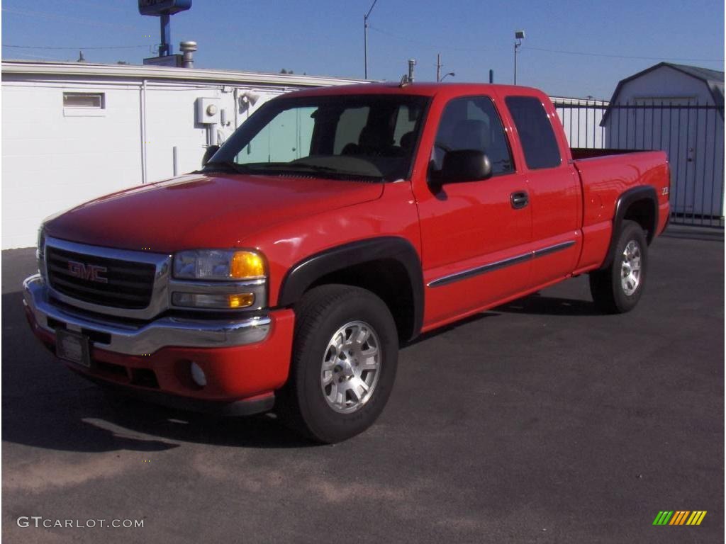 2007 Sierra 1500 Classic SLT Extended Cab 4x4 - Fire Red / Neutral photo #1