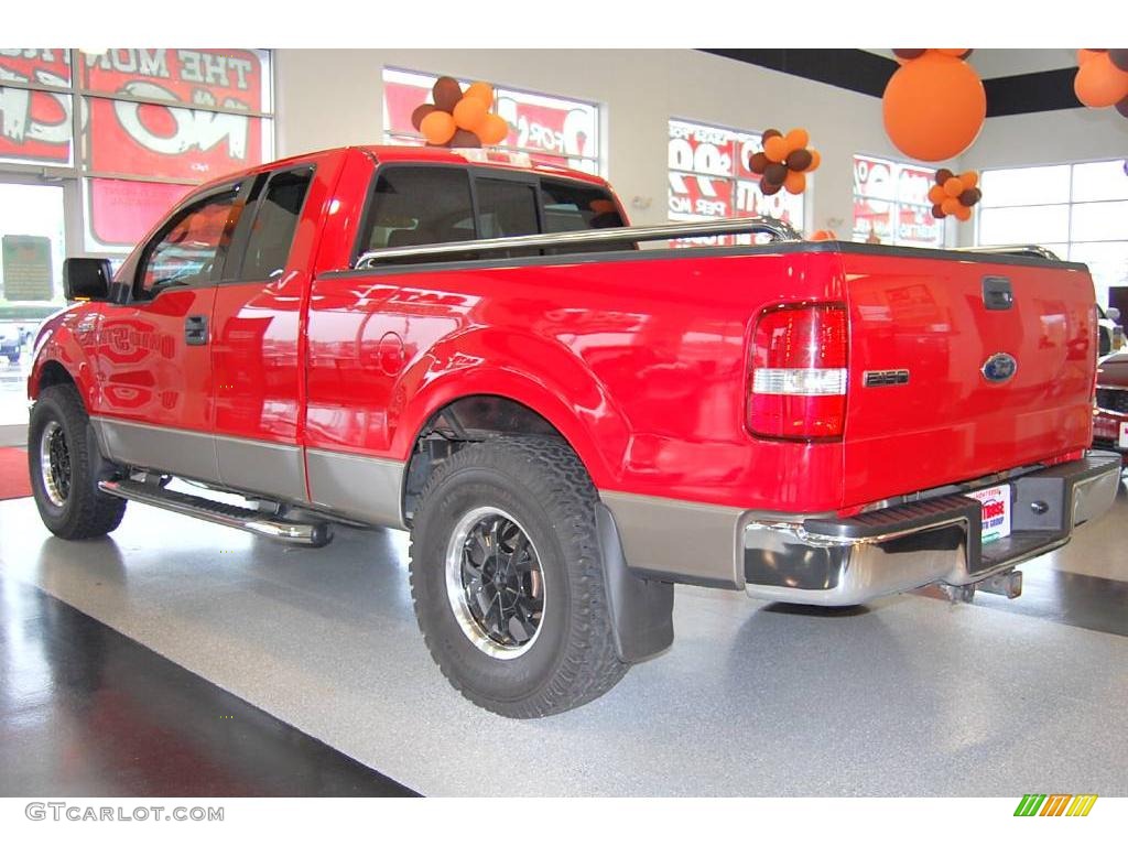 2004 F150 XLT SuperCab - Bright Red / Tan photo #4