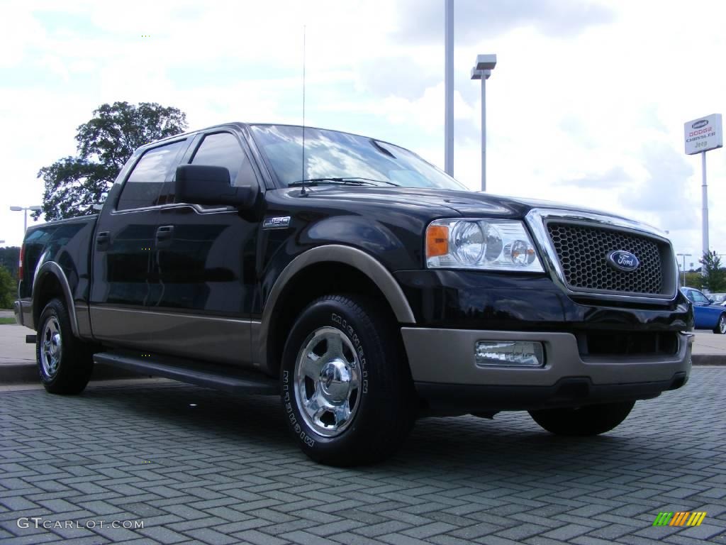 2004 F150 Lariat SuperCrew - Black / Tan photo #7