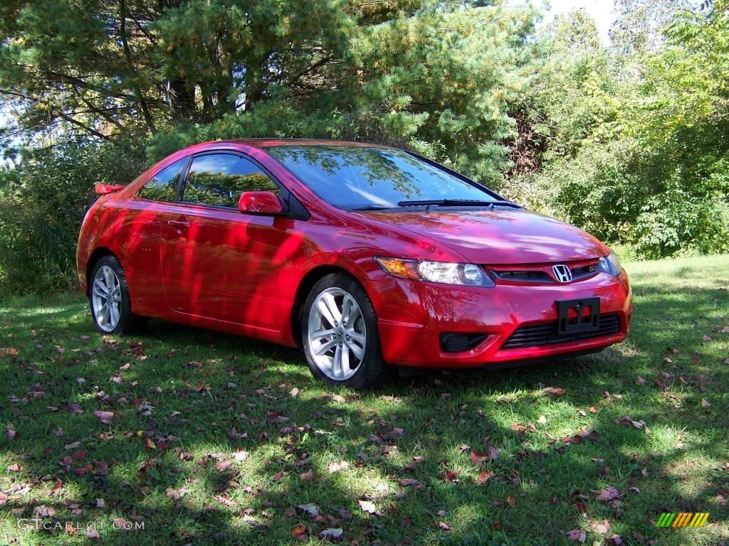 2008 Civic Si Coupe - Rallye Red / Black photo #3