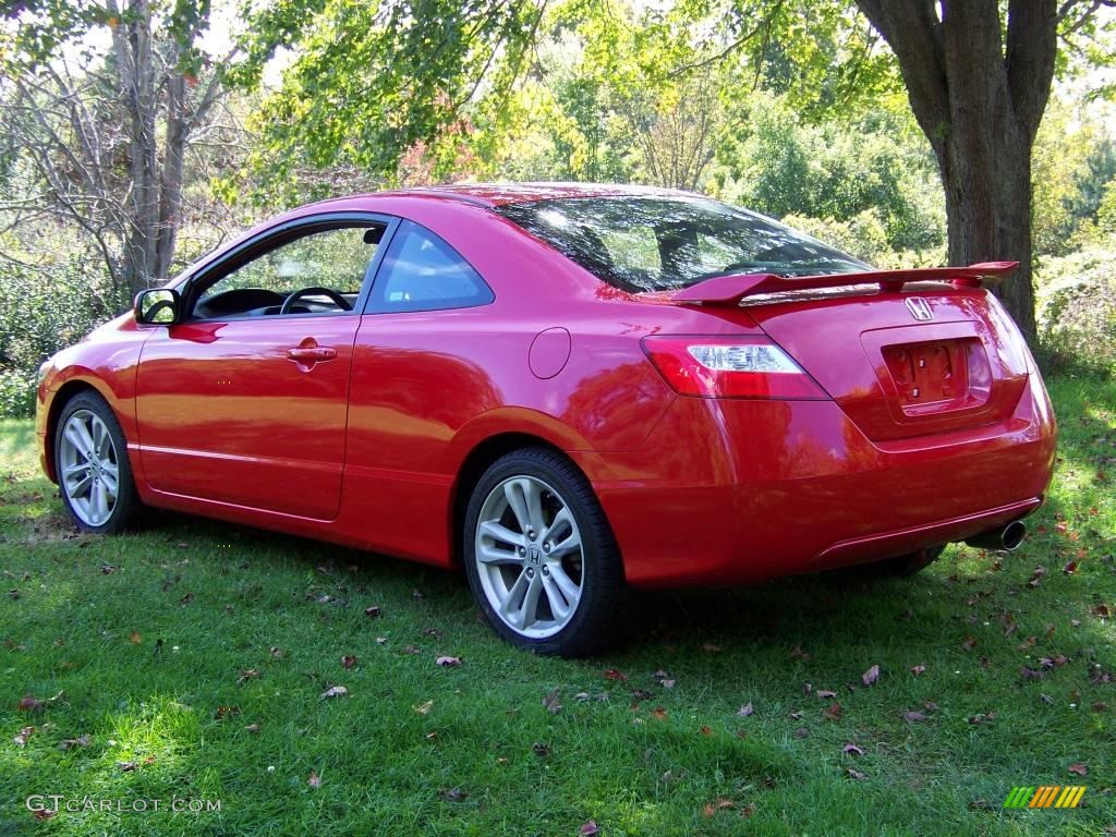 2008 Civic Si Coupe - Rallye Red / Black photo #7