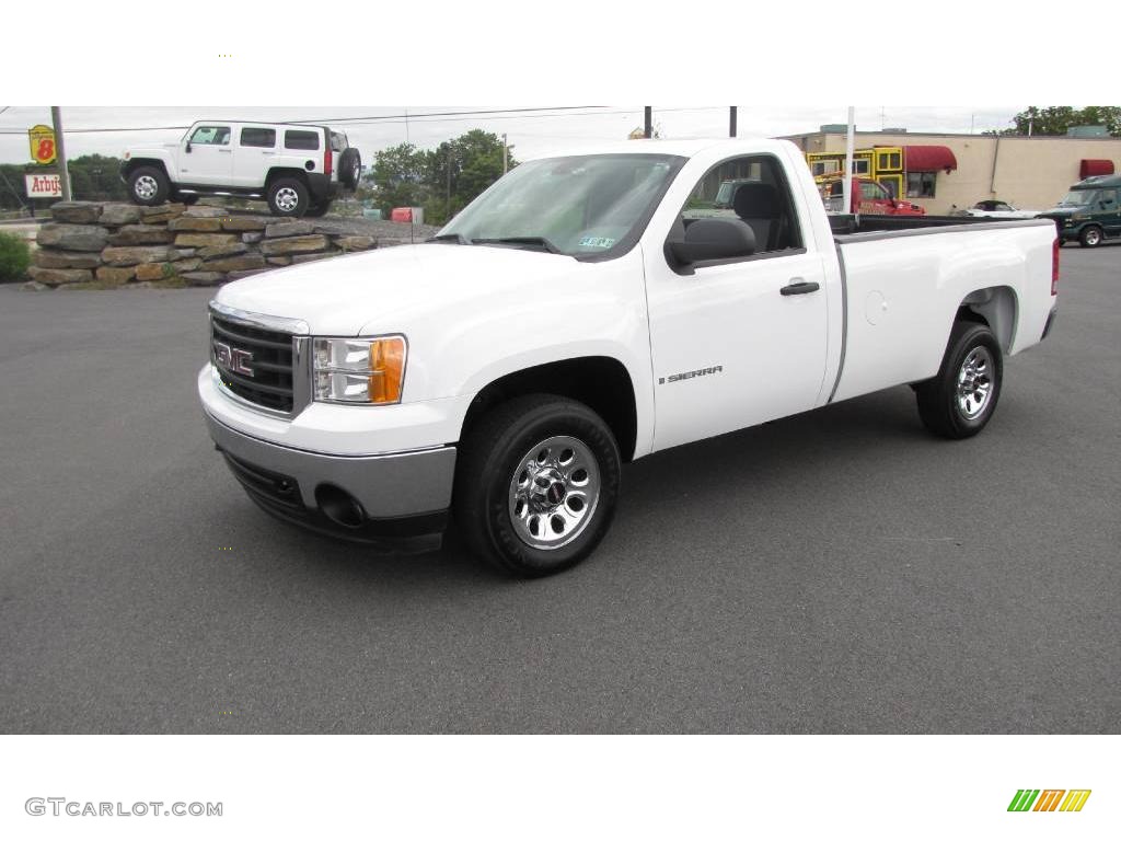 2008 Sierra 1500 Regular Cab - Summit White / Dark Titanium photo #1