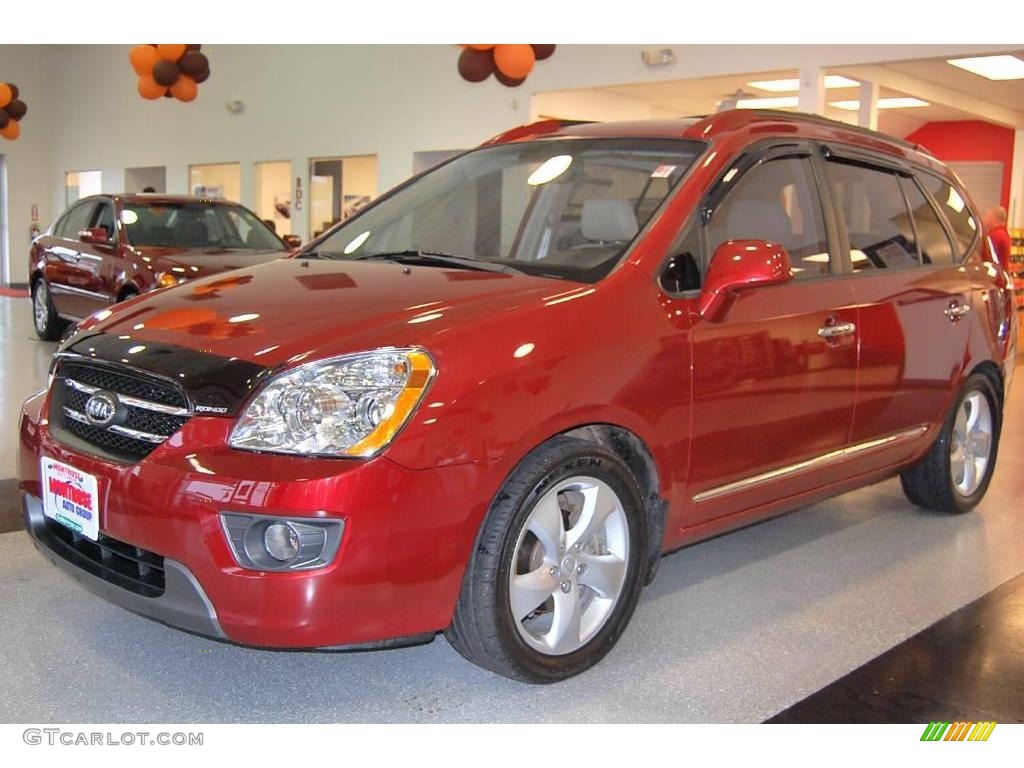 2007 Rondo EX V6 - Volcanic Red / Beige photo #2