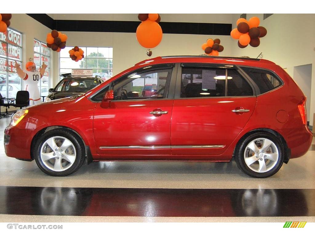 2007 Rondo EX V6 - Volcanic Red / Beige photo #3