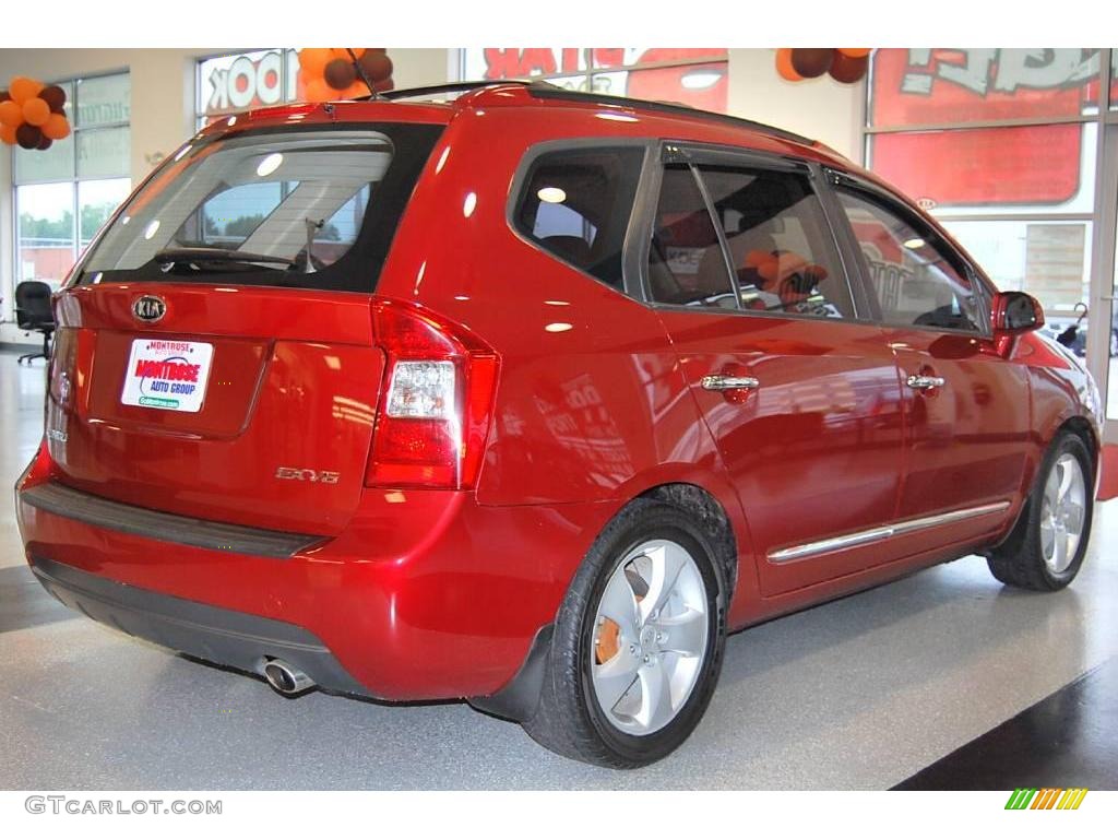 2007 Rondo EX V6 - Volcanic Red / Beige photo #7